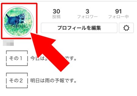 インスタグラム プロフィール
